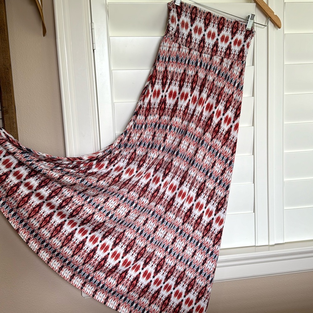Woman’s long maxi skirt.